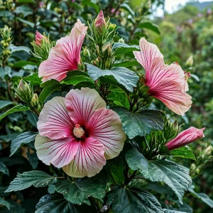 Гибискус Иден Бьюти купить по цене от 460р. в интернет-магазине «Посадика» с доставкой почтой в в Козловкае и по всей России – [изображение №1].