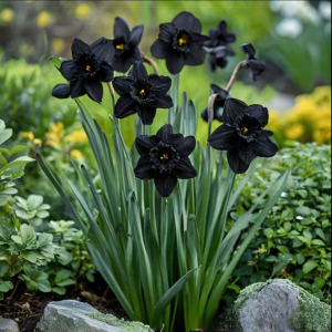 Нарцисс Тень Королевы купить по цене от 500р. в интернет-магазине «Посадика» с доставкой почтой в в Козловкае и по всей России – [изображение №1].